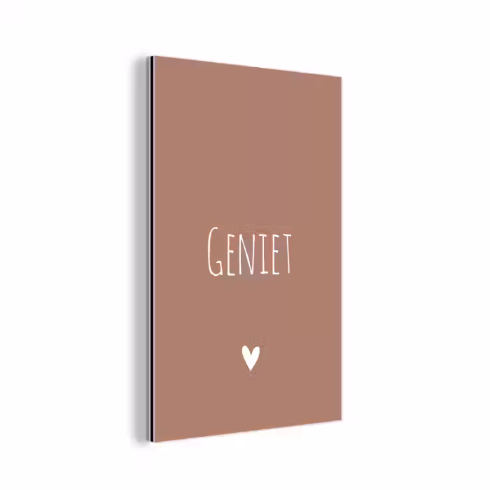 Geniet - Spreuken - Quotes aluminium wit klein -3d