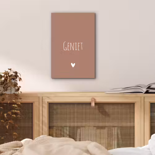 Geniet - Spreuken - Quotes aluminium wit klein -sfeer3