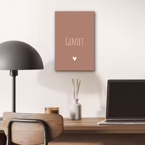 Geniet - Spreuken - Quotes aluminium wit klein -sfeer5