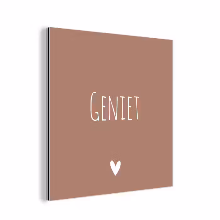 Geniet - Spreuken -Quotes aluminium wit klein -3d