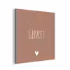 Geniet - Spreuken -Quotes aluminium wit klein -3d