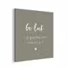 Geluk is genieten van wat er is - Quotes - Geluk definitie - Tekst - Woordenboek aluminium wit klein -3d