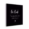 Geluk definitie - Quotes - Geluk is genieten van wat er is - Woordenboek - Tekst aluminium wit klein -3d