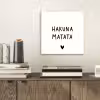 Hakuna matata - Spreuken - Quotes aluminium wit klein -sfeer1