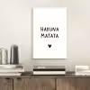Hakuna matata - Quotes - Spreuken aluminium wit klein -sfeer1
