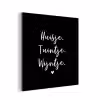 Huisje, tuintje, wijntje - Quotes - Tekst - Wijn - Thuis aluminium wit klein -3d