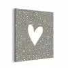 Hart - Design - Liefde aluminium wit klein -3d