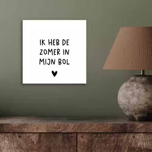 Ik heb de zomer in mijn bol - André Hazes - Spreuken - Quotes aluminium wit klein -sfeer2