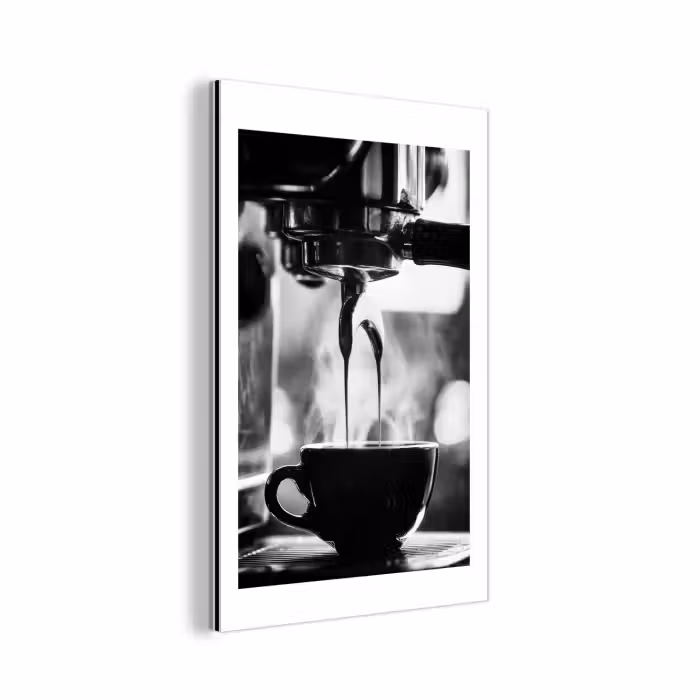 Alu-Dibond-Bild - Kaffee - Espresso - Kaffeemaschine - Tasse