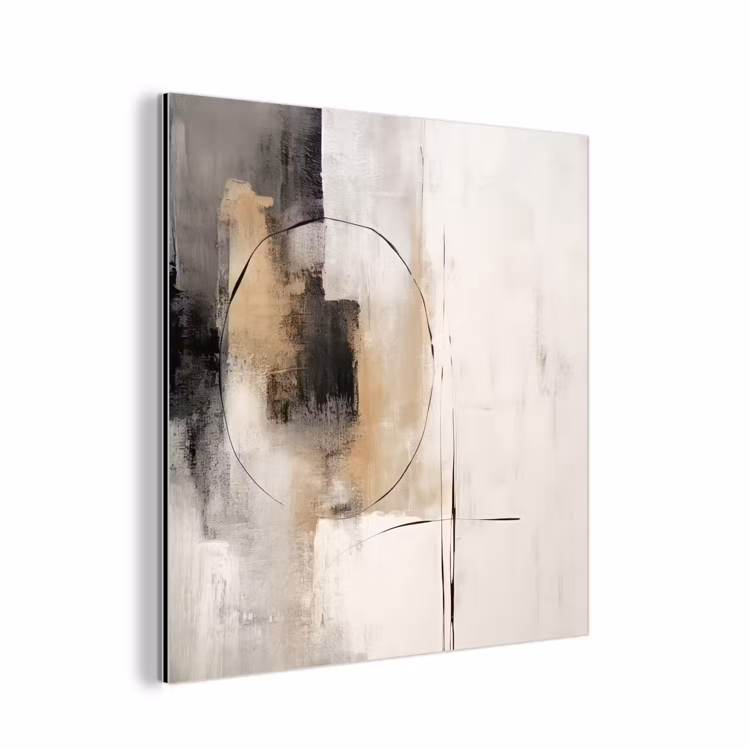 Alu-Dibond-Bild - Kunst - Abstrakt - Grau - Industriell