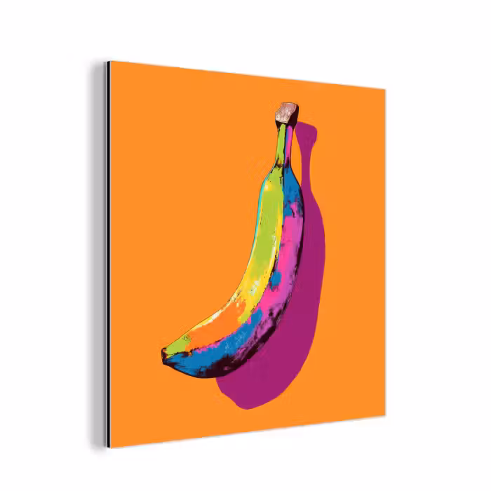 Alu-Dibond-Bild - Leuchtende Farben - Banane - Pop-Art