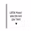 Liefde maakt van een huis een thuis - Spreuken - Quotes aluminium wit klein -3d
