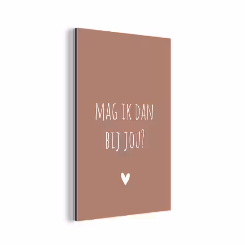 Mag ik dan bij jou - Quotes - Spreuken - Claudia de Breij aluminium wit klein -3d