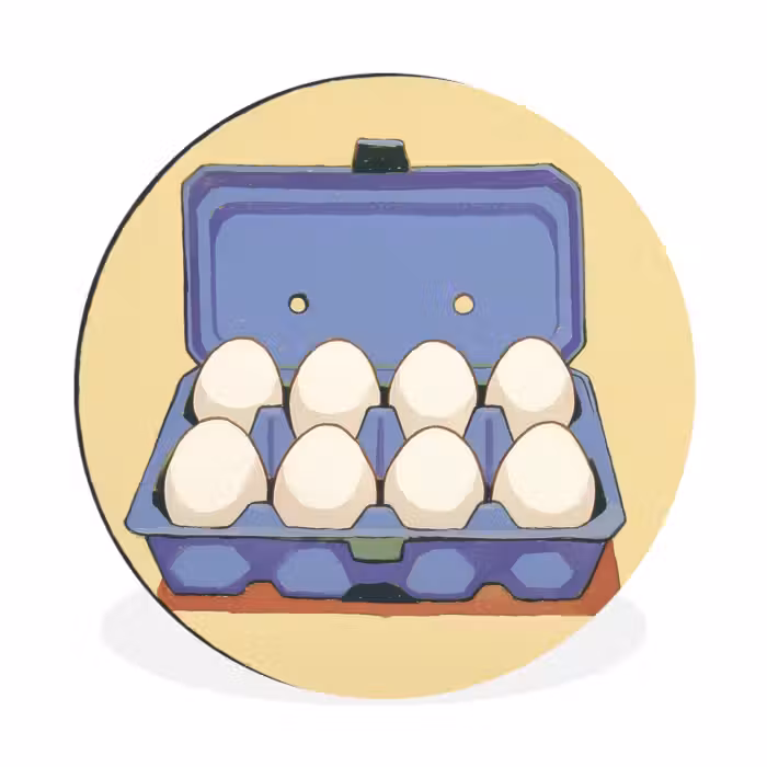 Alu-Dibond-Bild Rund - Eier - Box - Minimalistisch - Blau