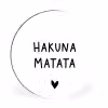 Hakuna matata - Spreuken - Quotes Wandcirkel aluminium klein -3d