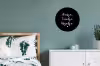 Huisje, tuintje, wijntje - Quotes - Tekst - Wijn - Thuis Wandcirkel aluminium klein -slaapkamer
