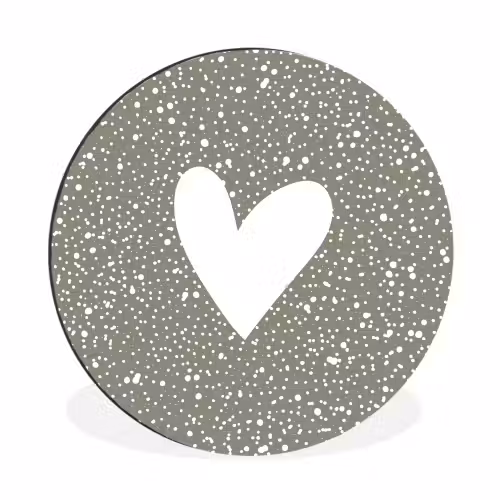 Hart - Design - Liefde Wandcirkel aluminium klein -3d
