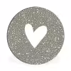 Hart - Design - Liefde Wandcirkel aluminium klein -3d