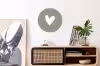 Hart - Design - Liefde Wandcirkel aluminium klein -kantoor