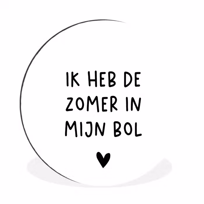Ik heb de zomer in mijn bol - André Hazes - Spreuken - Quotes Wandcirkel aluminium klein -3d