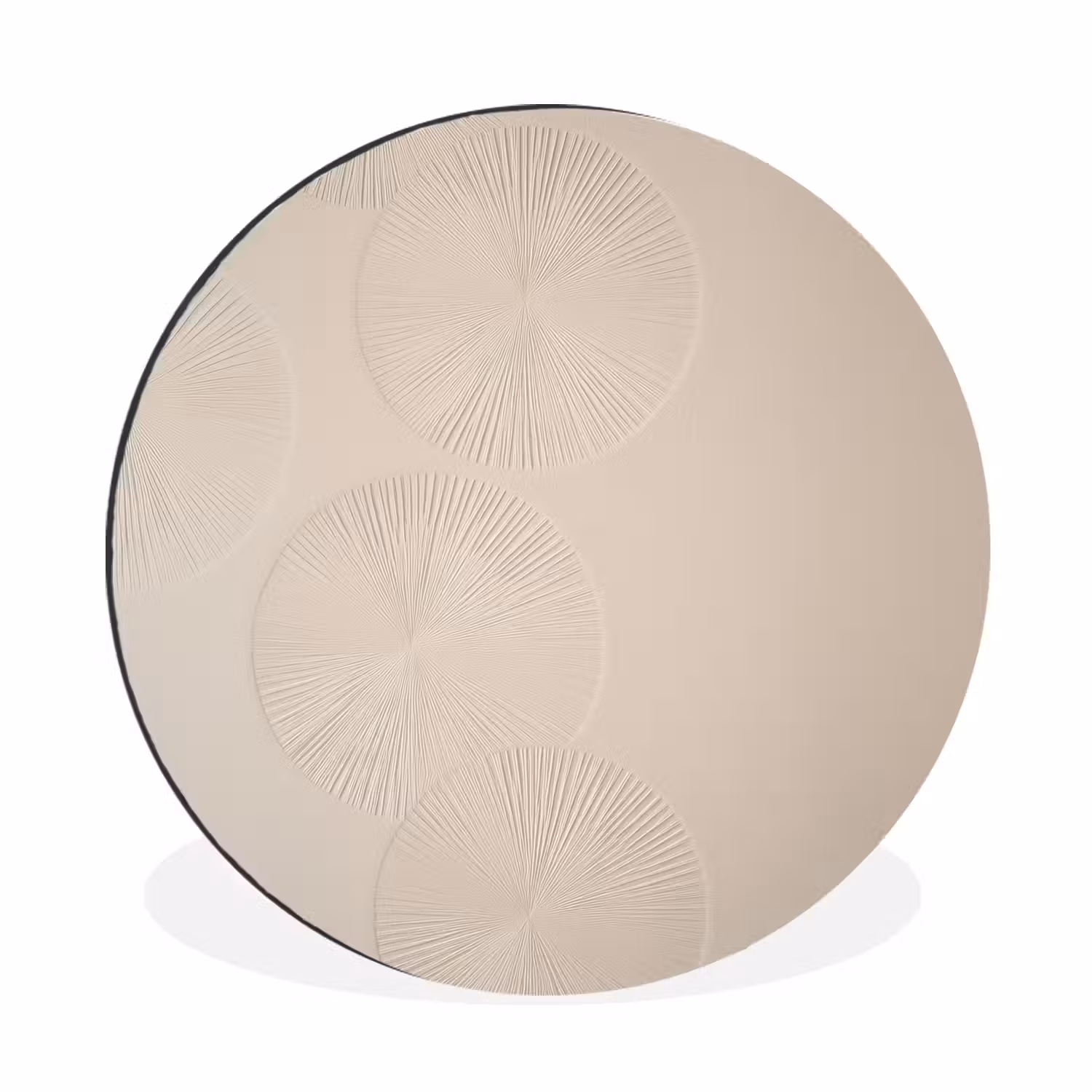 Alu-Dibond-Bild Rund - Japandi - Beige - Modern