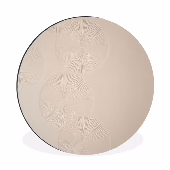 Alu-Dibond-Bild Rund - Japandi - Beige - Modern