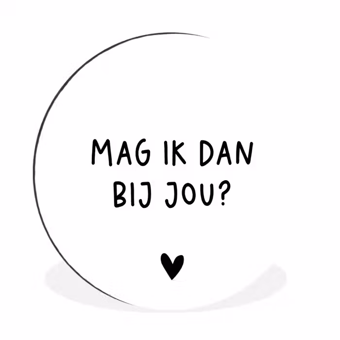 Mag ik dan bij jou - Spreuken - Claudia de Breij - Quotes Wandcirkel aluminium klein -3d