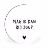 Mag ik dan bij jou - Spreuken - Claudia de Breij - Quotes Wandcirkel aluminium klein -3d