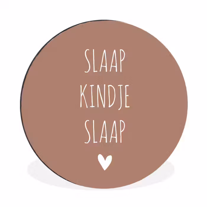 Slaap kindje slaap - Quotes - Spreuken Wandcirkel aluminium klein -3d