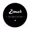 Zomer, zon, wijn & kletsen - Tekst - Zomer - Wijn - Quotes Wandcirkel aluminium klein -3d