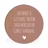 Spreuken - Herinner je gisteren droom over morgen en geniet vandaag - Quotes Wandcirkel aluminium klein -3d