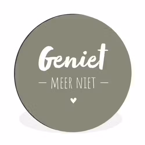 Spreuken - Geniet meer niet - Zomer - Tekst - Genieten Wandcirkel aluminium klein -3d
