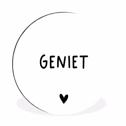 Spreuken - Geniet - Quotes Wandcirkel aluminium klein -3d