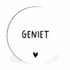 Spreuken - Geniet - Quotes Wandcirkel aluminium klein -3d