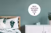 Spreuken - Grote avonturen beginnen klein - Quotes Wandcirkel aluminium klein -slaapkamer