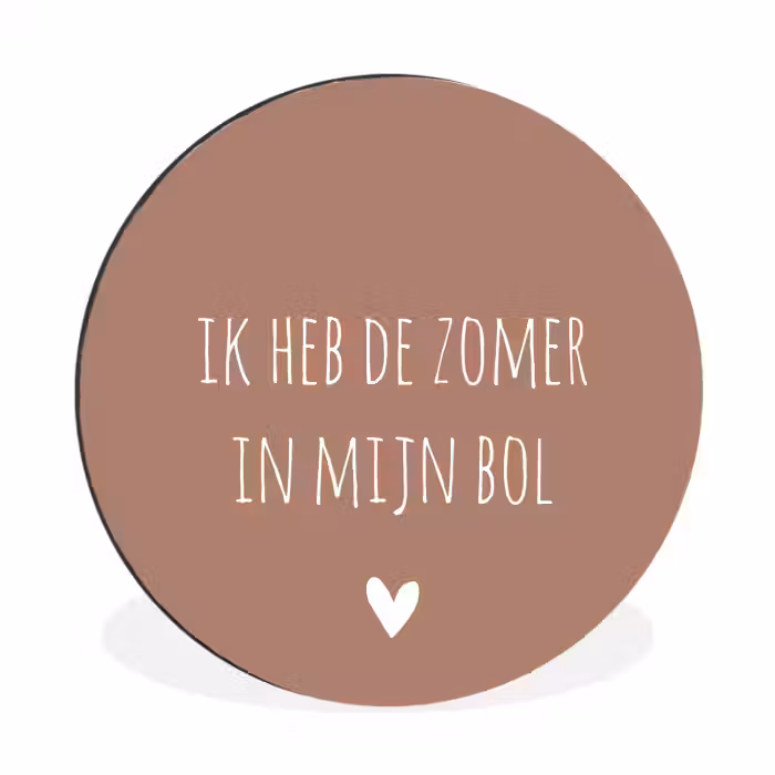 Spreuken - Ik heb de zomer in mijn bol - Quotes - André Hazes Wandcirkel aluminium klein -3d