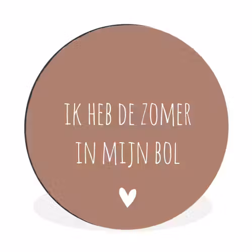 Spreuken - Ik heb de zomer in mijn bol - Quotes - André Hazes Wandcirkel aluminium klein -3d