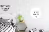 Spreuken - Ik hou van jou - Quotes Wandcirkel aluminium klein -kinderkamer