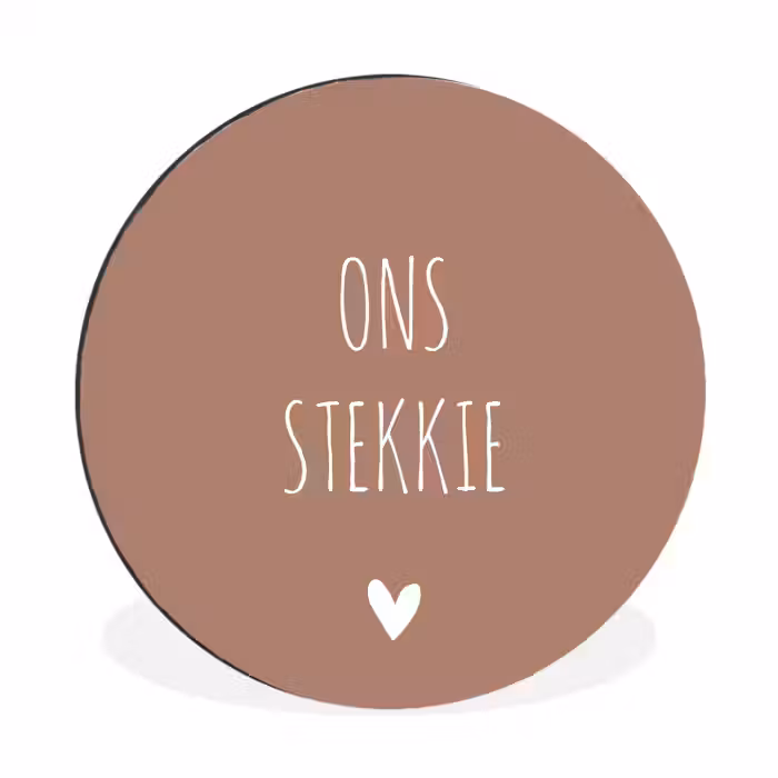 Spreuken - Ons stekkie - Quotes Wandcirkel aluminium klein -3d
