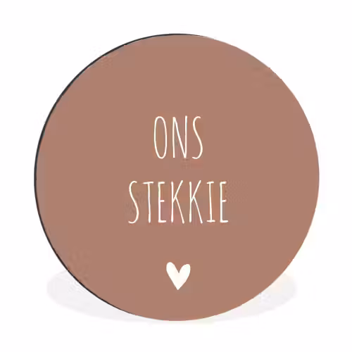 Spreuken - Ons stekkie - Quotes Wandcirkel aluminium klein -3d
