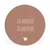 Spreuken - Zo moeder zo dochter - Mama - Dochter - Quotes Wandcirkel aluminium klein -3d