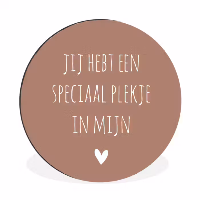 Spreuken - Quotes - Jij hebt een speciaal plekje in mijn hart Wandcirkel aluminium klein -3d