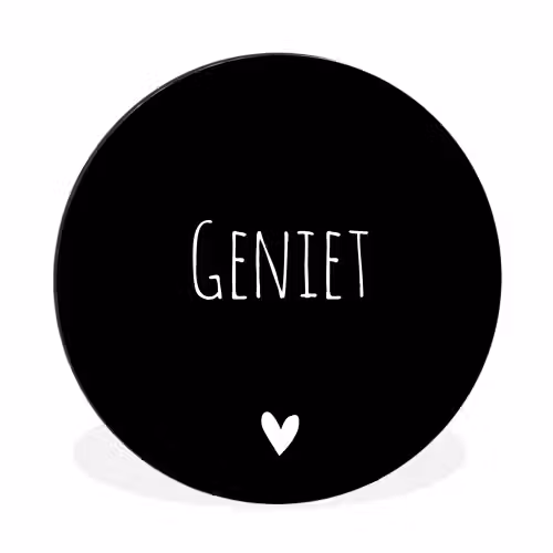 Spreuken - Quotes - Geniet Wandcirkel aluminium klein -3d