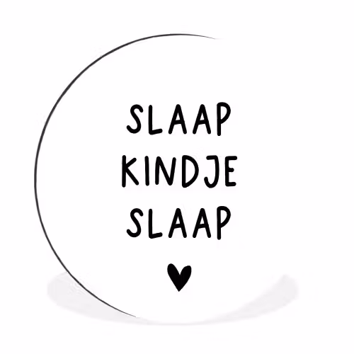 Spreuken - Quotes - Slaap kindje slaap Wandcirkel aluminium klein -3d