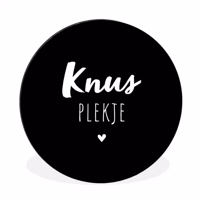 Thuis - Quotes - Knus plekje - Tekst Wandcirkel aluminium klein -3d