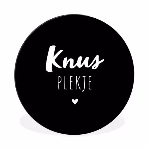 Thuis - Quotes - Knus plekje - Tekst Wandcirkel aluminium klein -3d