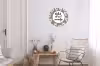 Tekst - geluk zit in 't zonnetje - Quotes - Geluk - Zon Wandcirkel aluminium klein -woonkamer