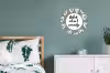 Tekst - geluk zit in 't zonnetje - Quotes - Geluk - Zon Wandcirkel aluminium klein -slaapkamer