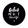 Tekst - Geluk zit in 't zonnetje - Quotes - Zomer - Zon Wandcirkel aluminium klein -3d