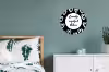 Tekst - Zonnetje, wijntje & kletsen - Quotes - Wijn - Tuin Wandcirkel aluminium klein -slaapkamer